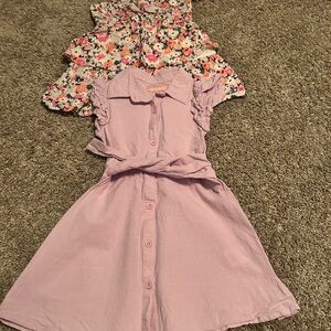 Cat & Jack Floral Kids Dress - Pink, Orange, Black